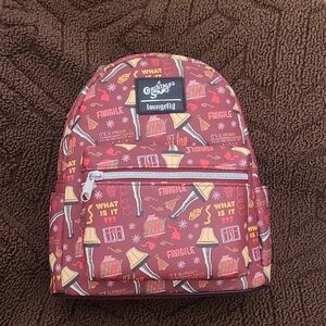 NWT Loungefly A Christmas Story Red Backpack